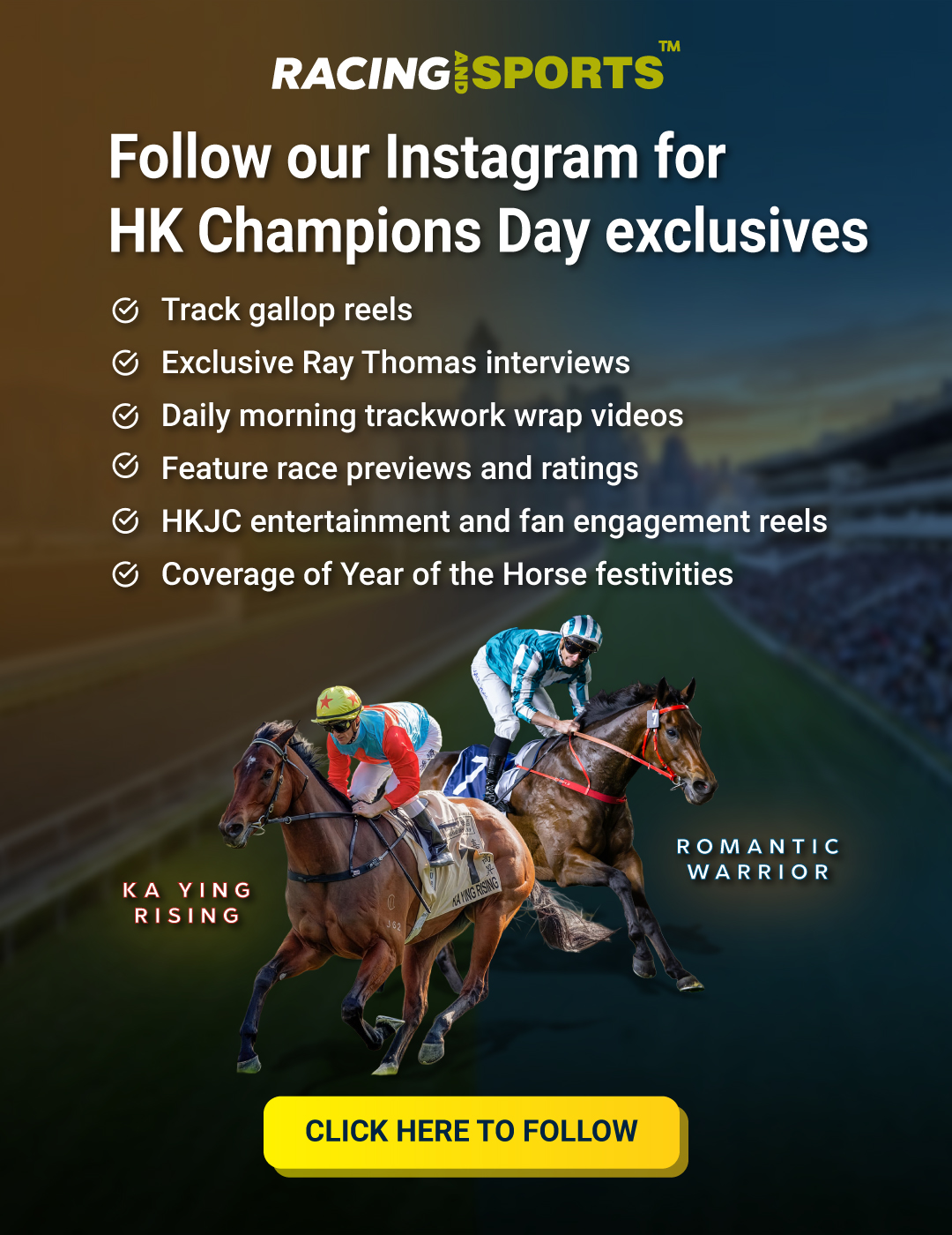 Follow Racing and Sports on Instagram